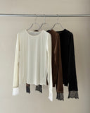 Velour Lace Pullover