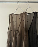 Dot Embroidery Sheer Vest