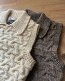 Wave Cable Knit Vest