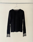 Velour Lace Pullover