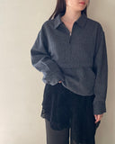Half-zip Check Pullover
