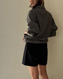 Half-zip Check Pullover