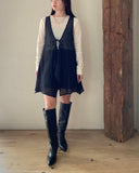 Dot Embroidered Sheer Vest