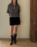 Half-zip Check Pullover