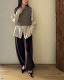 Wave Cable Knit Vest