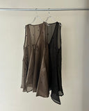 Dot Embroidery Sheer Vest