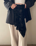 Fauzzy Lace Wrap Skirt