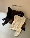 Velour Lace Pullover