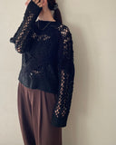 Patchwork Crochet Knit Pullover