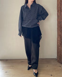 Half-zip Check Pullover