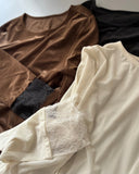Velour Lace Pullover