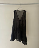 Dot Embroidery Sheer Vest