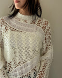 Patchwork Crochet Knit Pullover