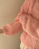 Hand Knit Mohair Pullover