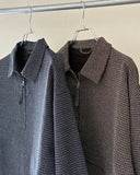 Half-zip Check Pullover