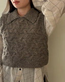 Wave Cable Knit Vest