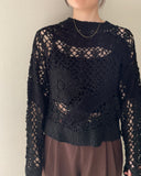 Patchwork Crochet Knit Pullover