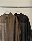 Dot Embroidery Sheer Shirt