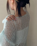 Hand Knit Mohair Pullover