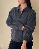 Half-zip Check Pullover