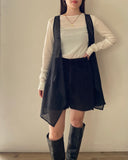 Dot Embroidered Sheer Vest