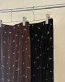 Flower Embroidery Velour Skirt