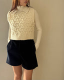 Wave Cable Knit Vest