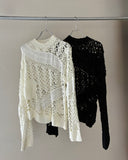 Patchwork Crochet Knit Pullover