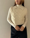 Wave Cable Knit Vest
