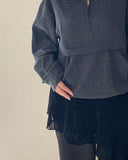 Half-zip Check Pullover