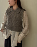 Wave Cable Knit Vest