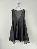 Dot Embroidered Sheer Vest